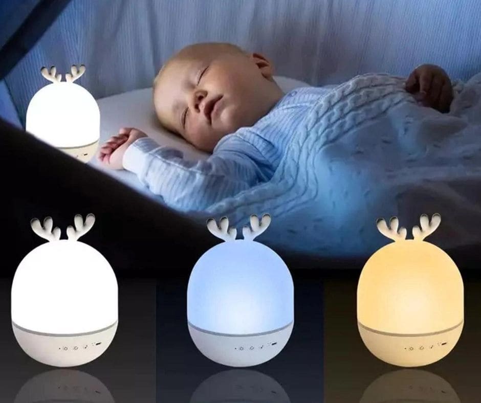 Veilleuse bébé avec projection au plafond nuit étoilée